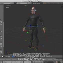 Blender Rigging骨骼技术视频教程 角色模型骨骼技术教学 附源文件