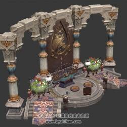 古風(fēng)繁華美廳 Max模型