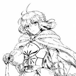 Fate 動(dòng)畫(huà)Archer Gilgamesh Lancer Rin Tohsaka Saber 5個(gè)角色原畫(huà)欣賞畫(huà)集下載