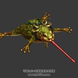 青蛙蛤蟆 3D模型有绑定和动作