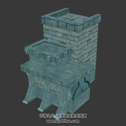 地下宮殿建筑  3D模型 四角面 百度網盤下載