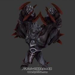 巨石人BOSS怪物 3dMax模型百度云下載 帶綁定含全套動(dòng)作
