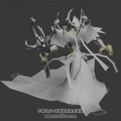 魔幻类游戏角色巫妖法师3DMax模型带绑定下载全套动作