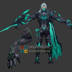 王者荣耀 兰陵王[暗隐猎兽者][隐刃] 2款刺客3D角色模型
