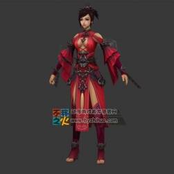 剑网三 红衣教 古装 美女模型