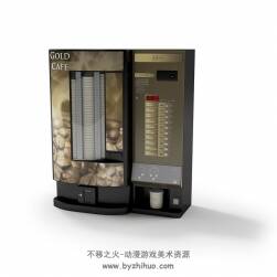 c4d办公室内小型咖啡机器3D模型下载