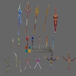 剑侠情缘 剑网三 橙色武器3D模型