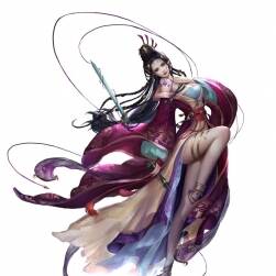 中式古裝女美術(shù)繪畫素材仙俠武俠角色人物作品參考 73P