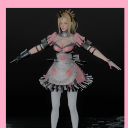 粉紅色的金發(fā)壞女孩 TSANMH - CHARLOTTE 3D模型