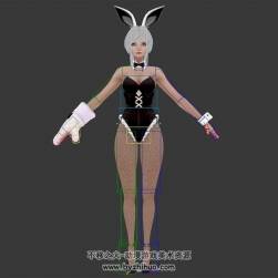 兔女郎3dMax模型带绑定分享下载