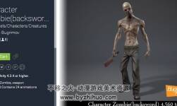 unity3d 僵尸角色動(dòng)畫(huà)模型 Character Zombie(backsword) 1.0