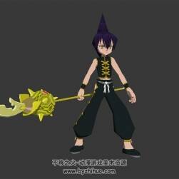 通靈王 道蓮 3D模型 有綁定和攻擊動(dòng)作
