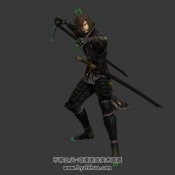 戰(zhàn)國武將 伊達(dá)政宗 3D模型 有綁定和攻擊動(dòng)作