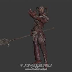 羊角怪人 3D模型 有綁定和全套動作