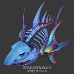 冰骨鯊魚 Max模型