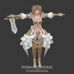 金色雙馬尾鎧甲美少女戰(zhàn)士