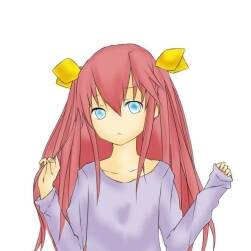 發(fā)呆中的紫衣女孩