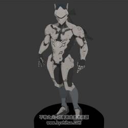 Overwatch守望先鋒 黑百合源氏小美3DMax模型下載