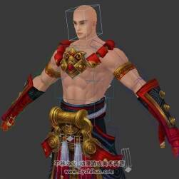 武俠風(fēng)角色少林和尚武僧3DMax模型下載