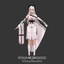 白發(fā)美少女  日系二次元風(fēng)少女 3D模型資源百度網(wǎng)盤下載