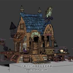 歐美風(fēng)童話般小木屋 Max模型