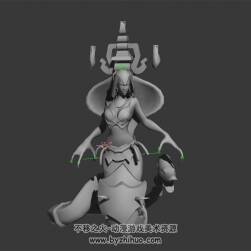 魔幻女蛇妖 3D模型  有綁定和動作