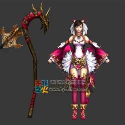 御龙在天 古装  女法师模型