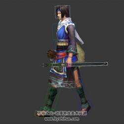 古裝游戲南疆武俠男子3DMax模型下載 帶綁定行走交談?wù)玖⑿蓍e