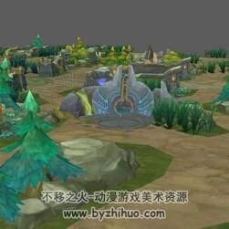 王者榮耀場(chǎng)景 FBX模型 老版本地圖模型