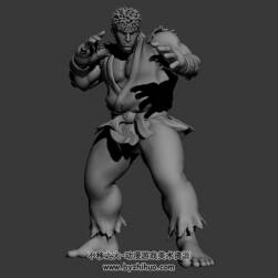 日系武士格斗動作3DMax高精模型無貼圖下載