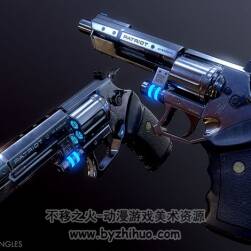 ElliotSharp SciFi Revolver Practice Kit 科幻游戏 左轮手枪模型