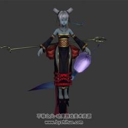 東方 妖精少女 3D模型 有綁定