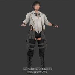 鬼泣系列 女性惡魔獵人角色蕾蒂(Mary) 3dMa模型 帶綁定