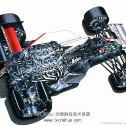赛车机械模型 透视手绘图集 321P