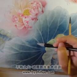 龚雪青 荷花鲤鱼 中国传统国画绘制教学视频教程
