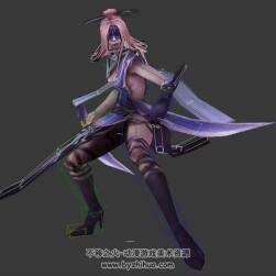 魔族女刺客3DMax模型帶綁定攻擊動(dòng)畫下載
