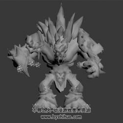 棘背怪物巨人 3D模型 有綁定和動(dòng)作