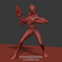 守望先鋒獵空3DMax模型下載 四邊面帶綁定動(dòng)作