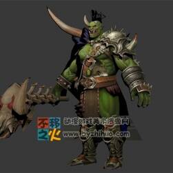 怪物 獠牙 巨人 绿恶魔模型
