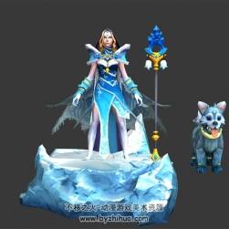 DOTA2 冰女 英雄角色3D模型 資源百度網(wǎng)盤下載