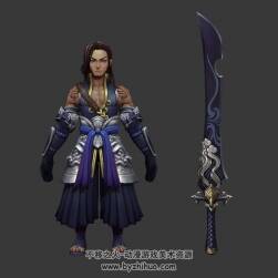 Q版帶刀男武士 3d模型百度云下載 含綁定