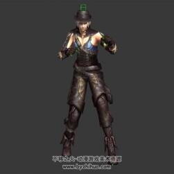 皮革裝白發(fā)帥哥 3D模型 有綁定和動作