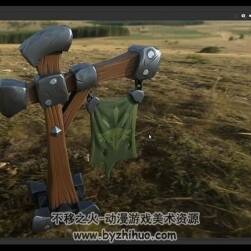 Maya Zbrush SP 卡通旗子道具 建模与纹理制作视频教程