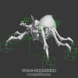 蜘蛛精 女妖 3D模型 有綁定和3個(gè)攻擊動(dòng)作  四邊面