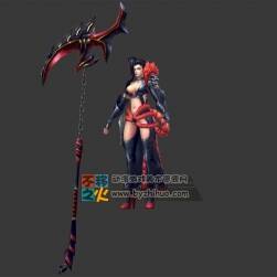 美女 御姐 单马尾 战士模型