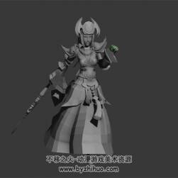 兩個(gè)女法師 3D模型 有綁定和奔跑的動(dòng)作