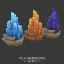 水晶擺件 3D模型 四角面 百度網盤下載
