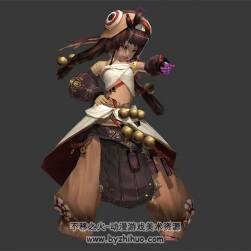 古風(fēng)武俠 劍三 丐幫蘿莉 3D模型 有綁定