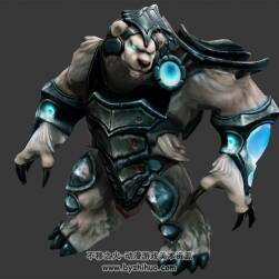LOL 英雄聯(lián)盟英雄雷霆戰(zhàn)熊volibear3DMax模型全套動作