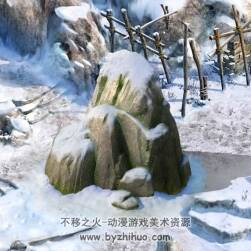 山體石堆場景PSD文件分享包 304P